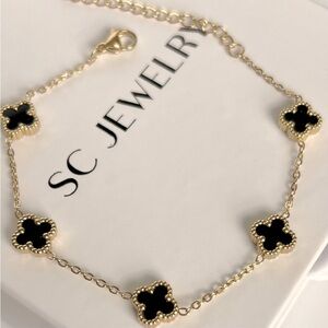 Black Clover Bracelet Double Sided Petite Clover